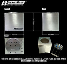 Load image into Gallery viewer, Works Engineering Aluminium Fuel Surge Tank (2 litres)