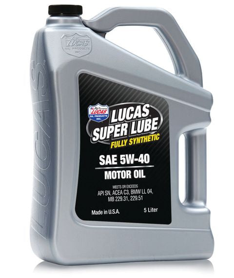 Lucas Super Lube Fully Synthetic SAE 5W-40 Motor Oil (5L)